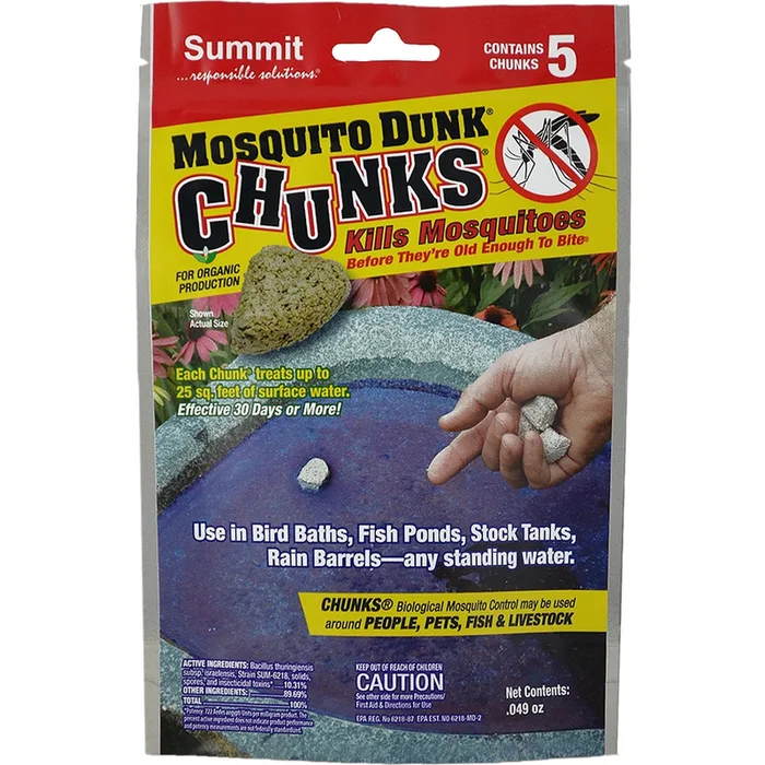 Summit Mosquito Dunk Chunks Organic Insect Killer Solid 5 ct (Pack of 12)