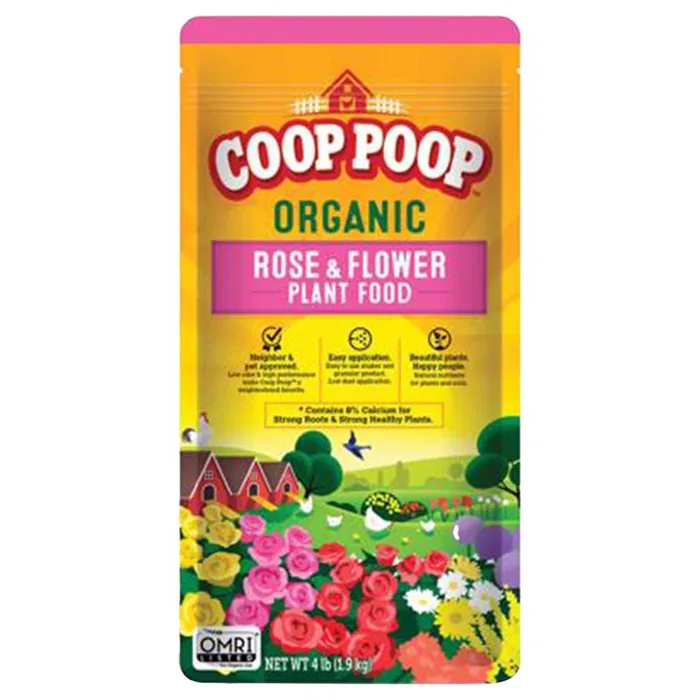 Coop Poop Organic Soil Rose Plant Food 4 lb (Pack of 8)