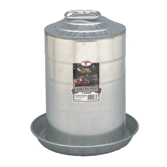 Miller Little Giant 3 gal Steel Poultry Waterer