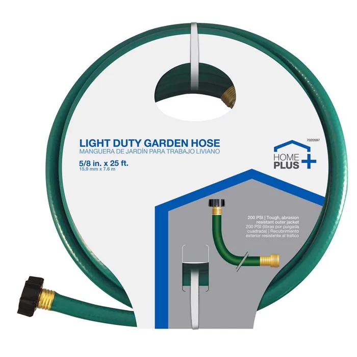 Home Plus 5/8 in. D X 25 ft. L Light Duty Garden Hose