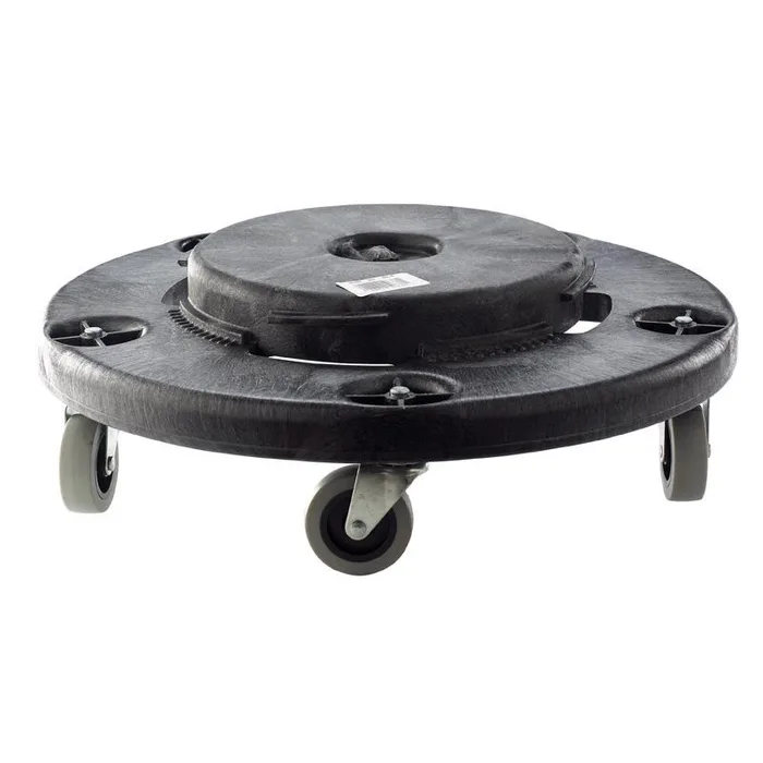 Rubbermaid Brute 250 lb Black Plastic Wheeled Garbage Can Dolly (Pack of 2)