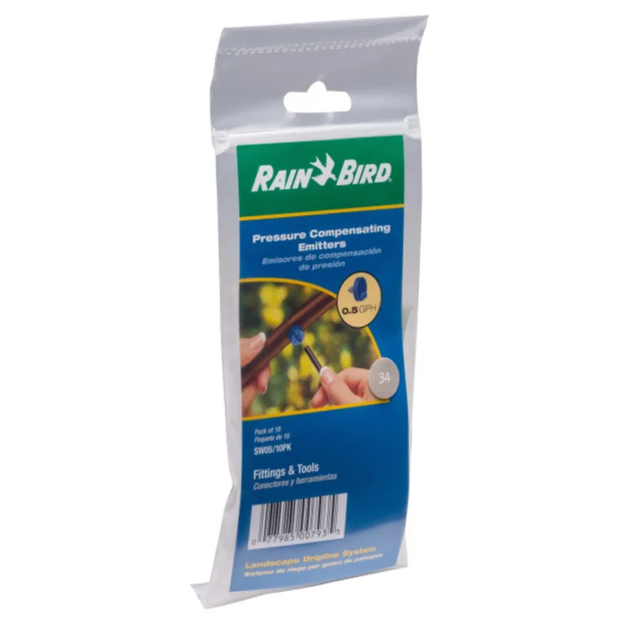 Rain Bird Full-Circle Drip Irrigation Emitter 0.5 gph 10 pk (Pack of 20)