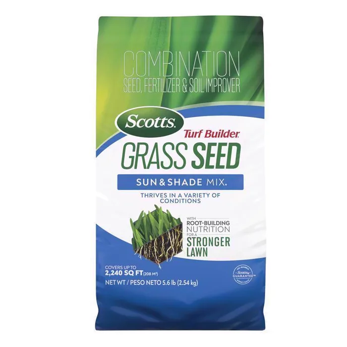 Scotts Turf Builder Mixed Sun or Shade Fertilizer/Seed/Soil Improver 5.6 lb (Pack of 4)