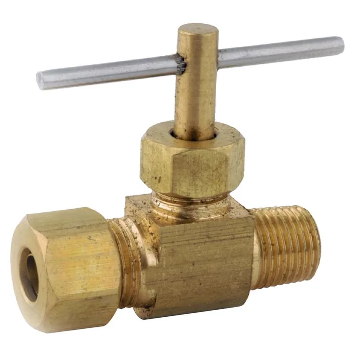 Anderson Metals 1/4 in. 1/8 in. Brass Needle Valve (Pack of 5)