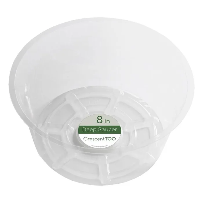 Crescent Garden 3.7 in. H X 8 in. D Plastic Plant Saucer Clear (Pack of 50)