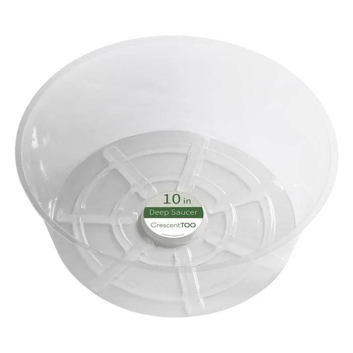 Crescent Garden 3.7 in. H X 10 in. D Plastic Plant Saucer Clear (Pack of 50)