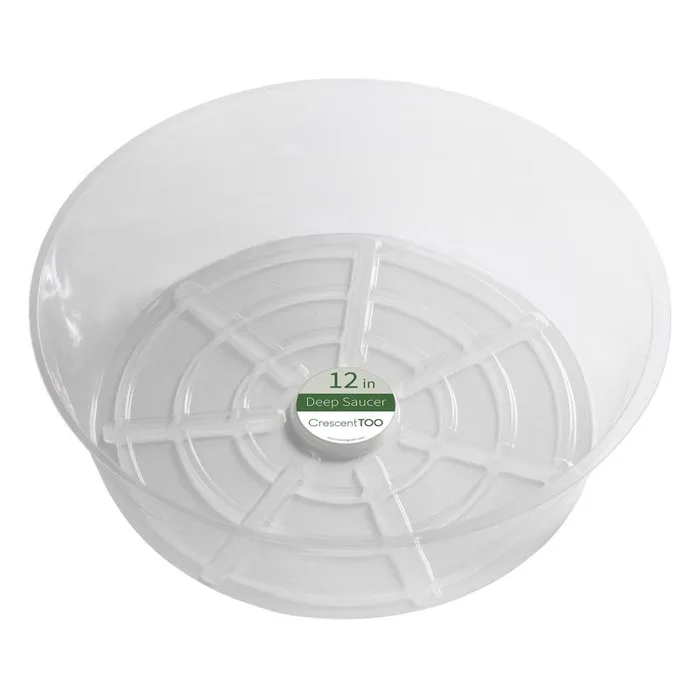 Crescent Garden 3.7 in. H X 12 in. D Plastic Plant Saucer Clear (Pack of 50)