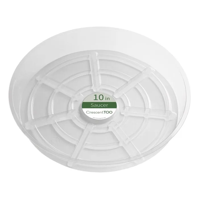 Crescent Garden 2 in. H X 10 in. D Plastic Plant Saucer Clear (Pack of 50)
