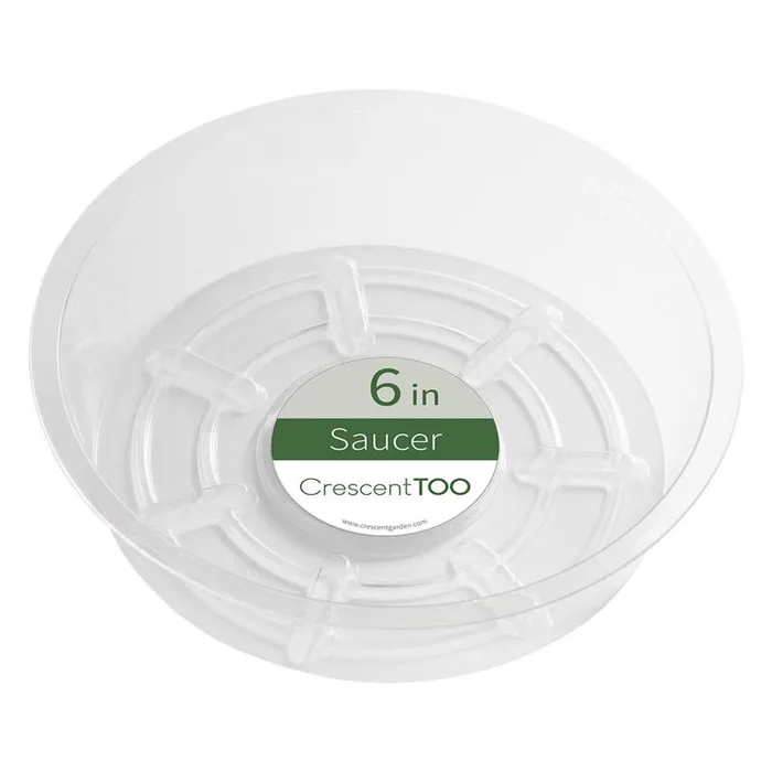 Crescent Garden 2 in. H X 6 in. D Plastic Plant Saucer Clear (Pack of 50)