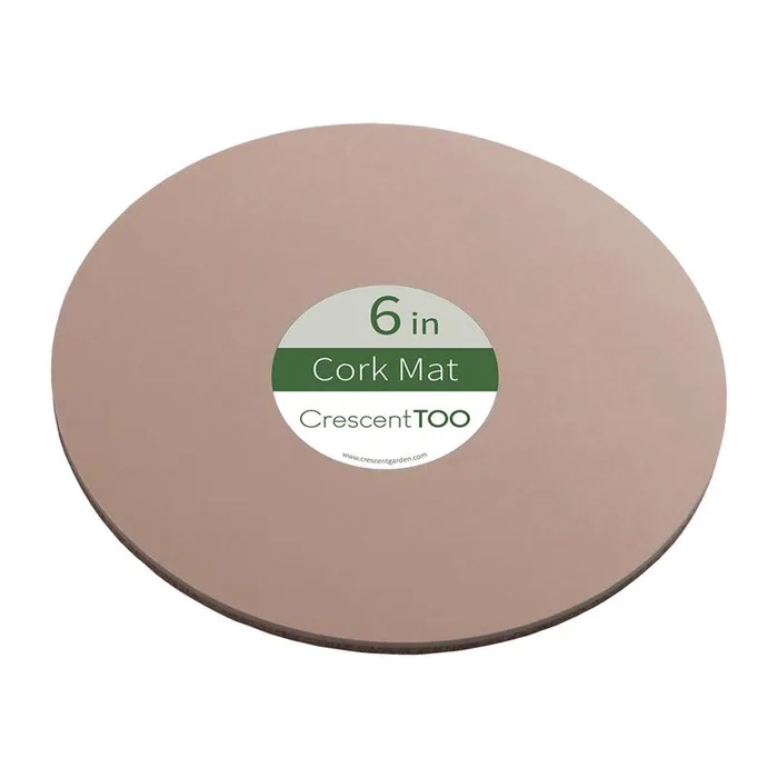 Crescent Garden 6 in. D Cork/Plastic Planter Mat Natural (Pack of 25)