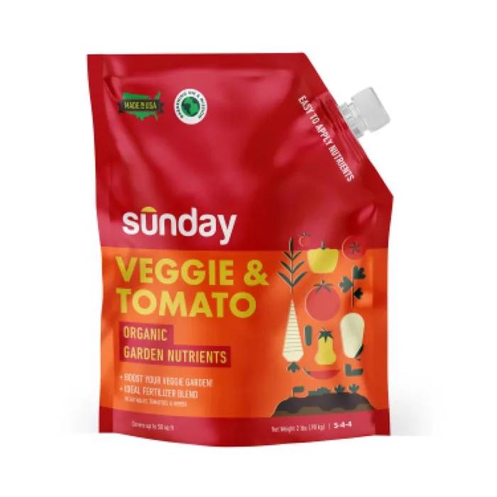 Sunday Organic Tomatoes 5-4-4 Plant Fertilizer 2 lb (Pack of 6)
