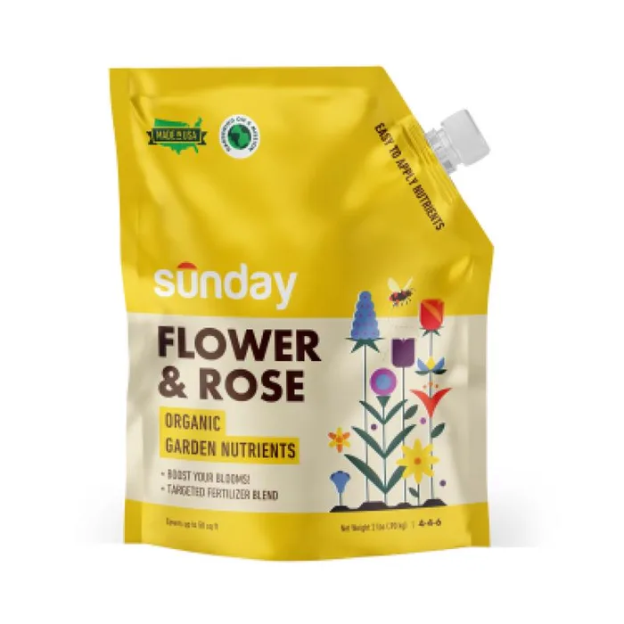 Sunday Organic Rose 4-4-6 Plant Fertilizer 2 lb (Pack of 6)