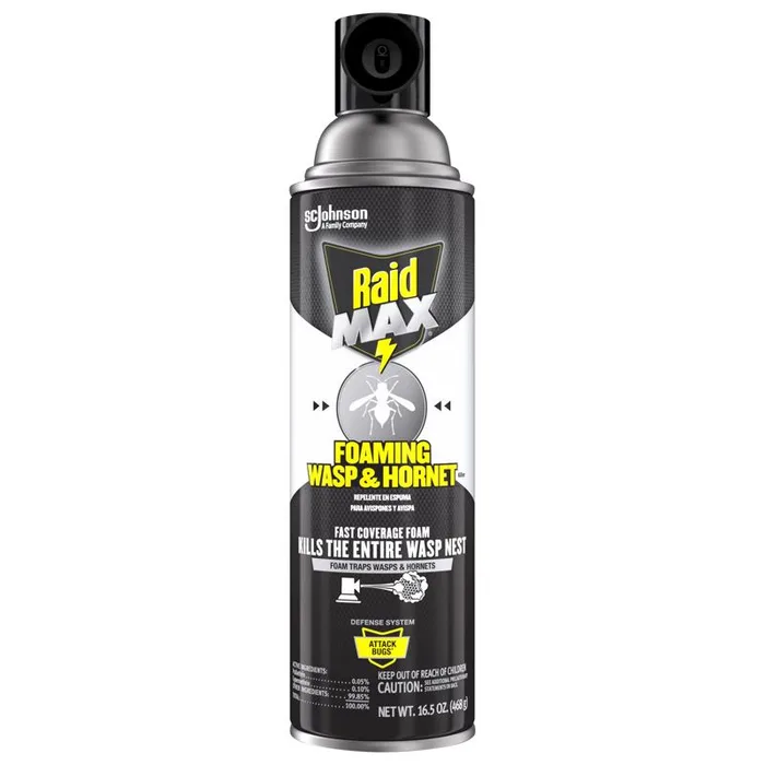 Raid Max Wasp and Hornet Killer Foam 16.5 oz (Pack of 12)