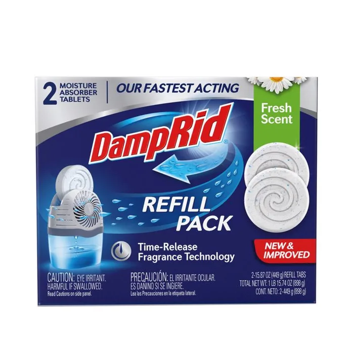DampRid Moisture Absorber Refill Fresh Scent 15.87 oz 2 pk (Pack of 4)