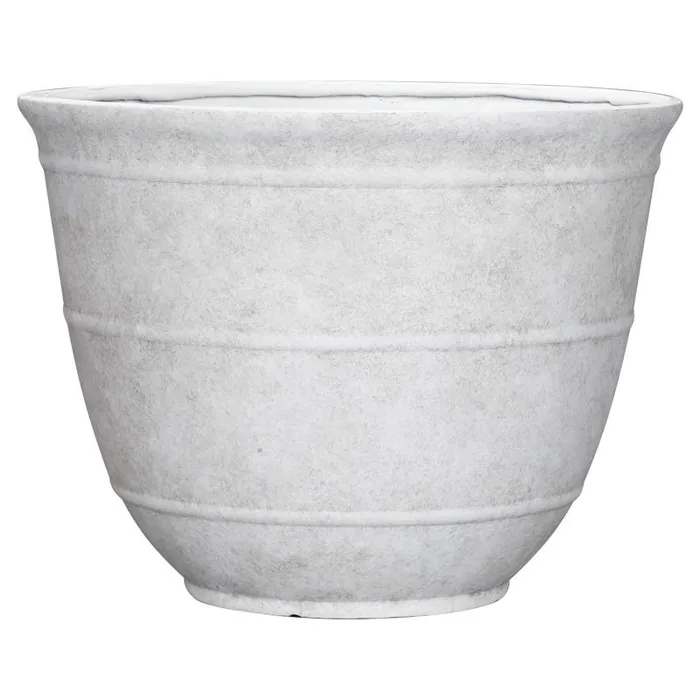 L&G 12 in. H X 16 in. W X 16 in. D X 16 in. D Polyresin Brighton Planter White