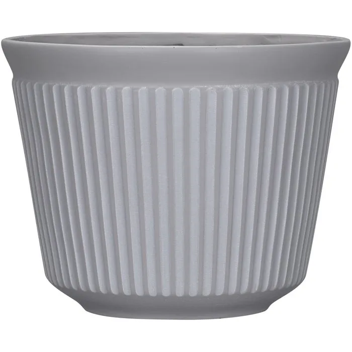 L&G 9.33 in. H X 12 in. W X 12 in. D X 12 in. D Polyresin Finola Planter Cement