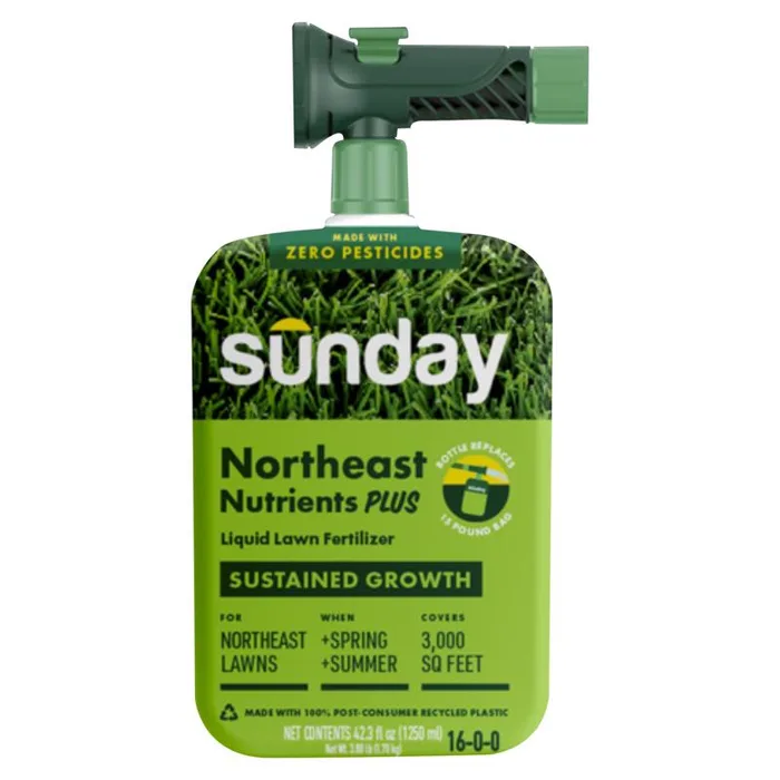 Sunday All-Purpose Lawn Fertilizer For All Grasses 3000 sq ft (Pack of 4)