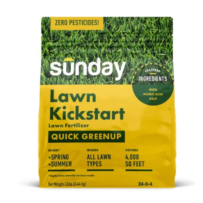 Sunday Lawn Kickstart All-Purpose Lawn Fertilizer For All Grasses 4000 sq ft (Pack of 2)