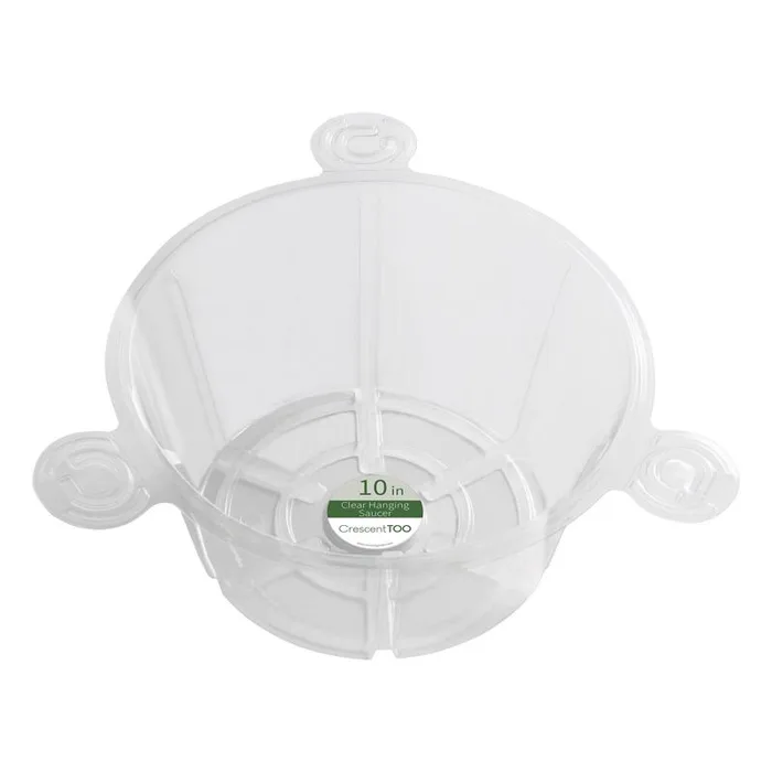Crescent Garden 5 in. H X 10 in. D Polyethylene Hanging Basket Drip Pan Clear (Pack of 25)