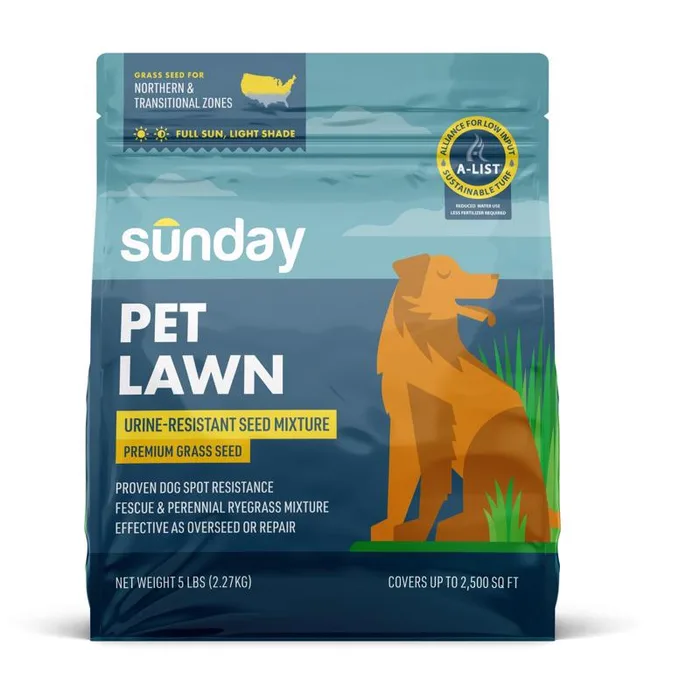 Sunday All Grasses Full Sun/Light Shade Pet/Dog Spot Grass Repair Seed 5 lb