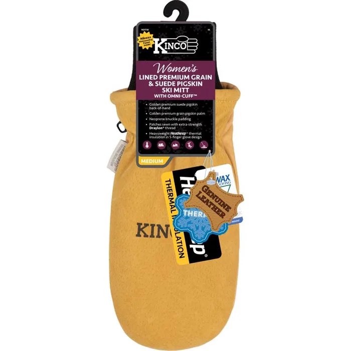 Kinco S Premium Pigskin Cold Weather Black/Gold Mittens