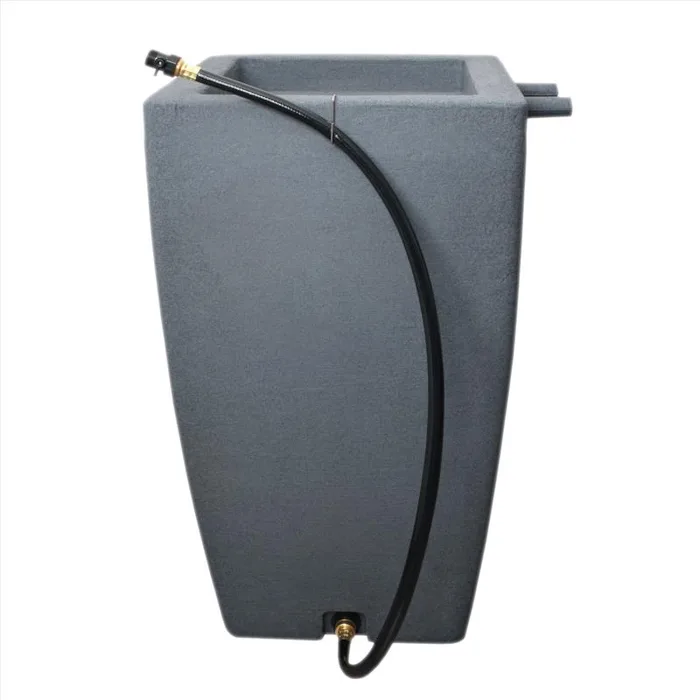 Algreen Madison Charcoal 49 gal Rain Barrel Polyethylene