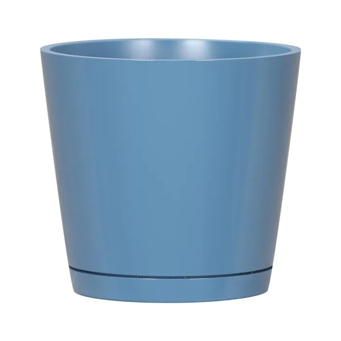 L&G 5.7 in. H X 6 in. W X 6 in. D X 6 in. D Resin Planter Blue