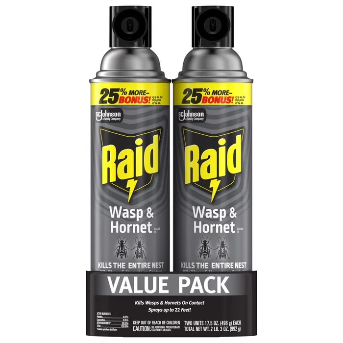 Raid Wasp and Hornet Killer Aerosol 17.5 oz (Pack of 6)