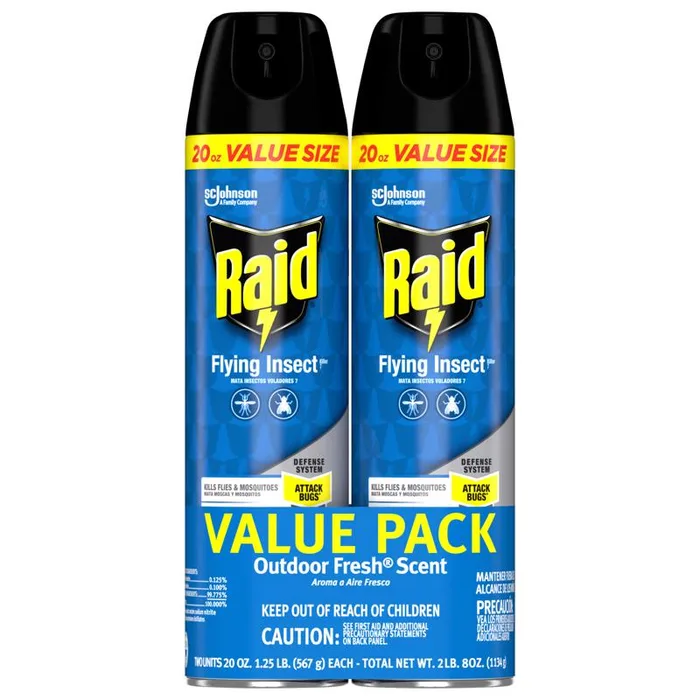 Raid Flying Insect Killer Aerosol 20 oz (Pack of 4)
