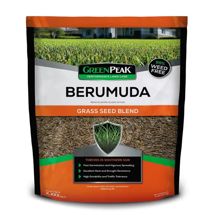 GreenPeak Bermuda Grass Sun or Shade Grass Seed 5 lb