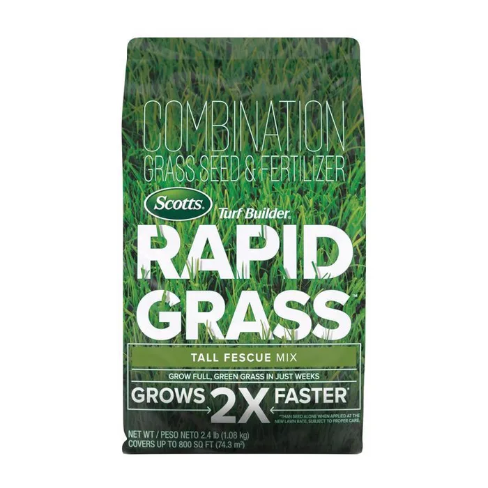 Scotts Turf Builder Rapid Grass Tall Fescue Grass Sun or Shade Grass Seed and Fertilizer