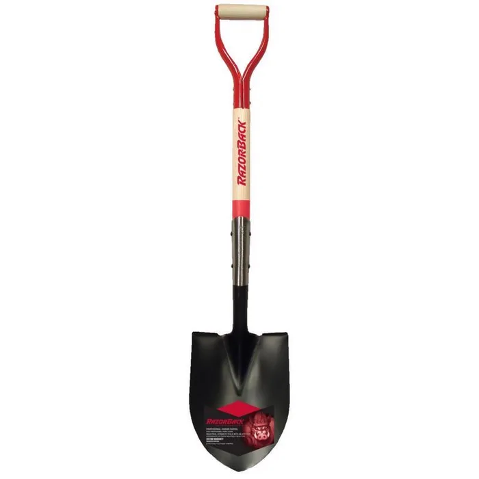 Razor-Back 41.5 in. Steel Round Shovel Wood Handle