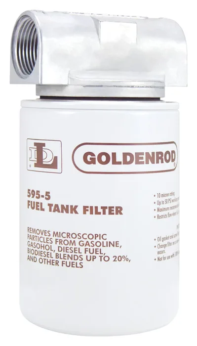 Goldenrod Steel Spin on Fuel Tank Filter 25 gpm