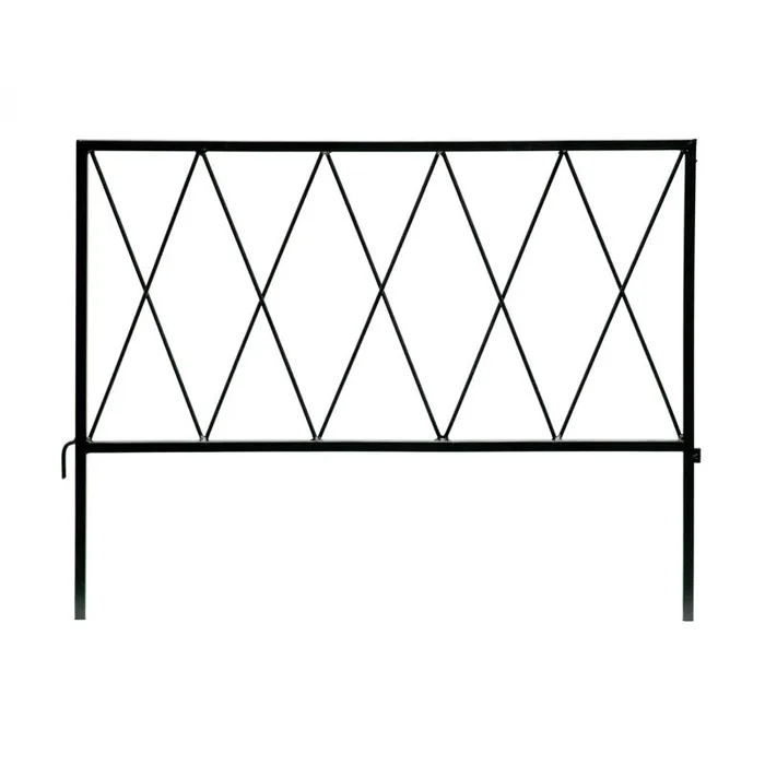 Glamos Wire 22 ft. L X 18 in. H Metal Black Garden Fence