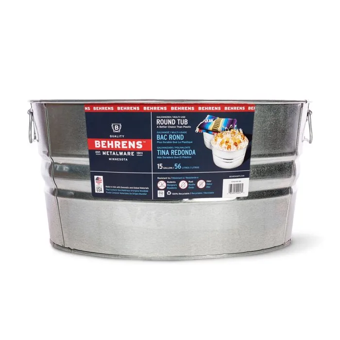 Behrens 15 gal Steel Tub Round