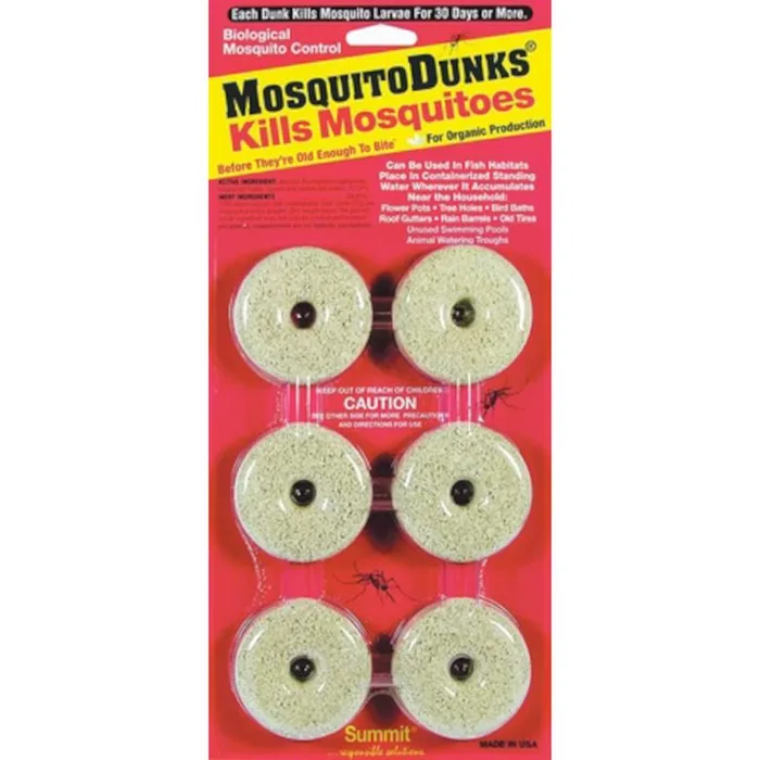 Summit Mosquito Dunks Organic Insect Repellent Solid For Mosquitoes 6 ct