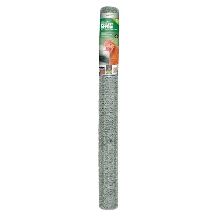 YardGard 48 in. H X 50 ft. L Galvanized Steel Poultry Netting 1 in.
