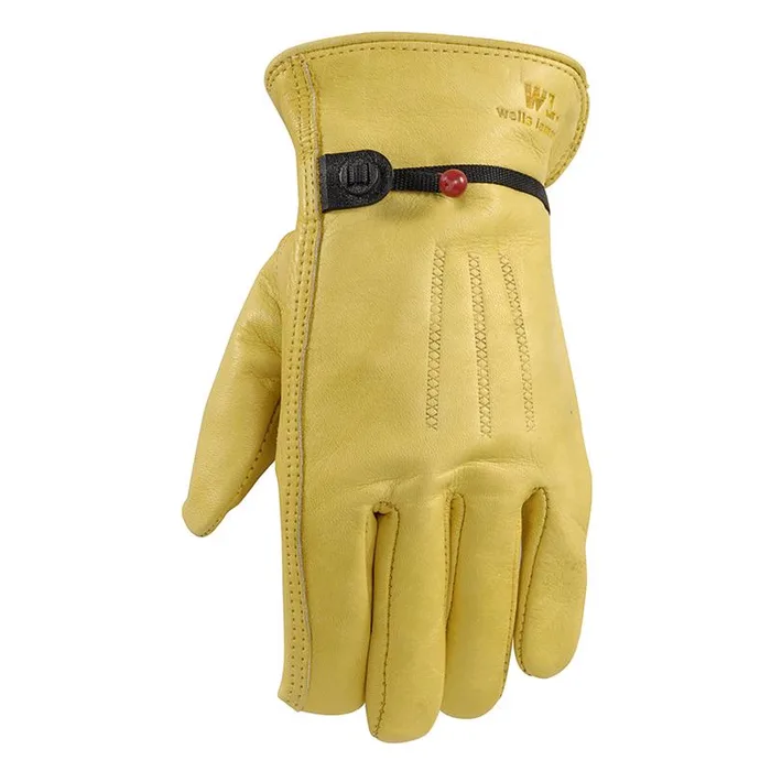 Wells Lamont L Cowhide Leather Driver Saddletan Gloves (Pack of 3)