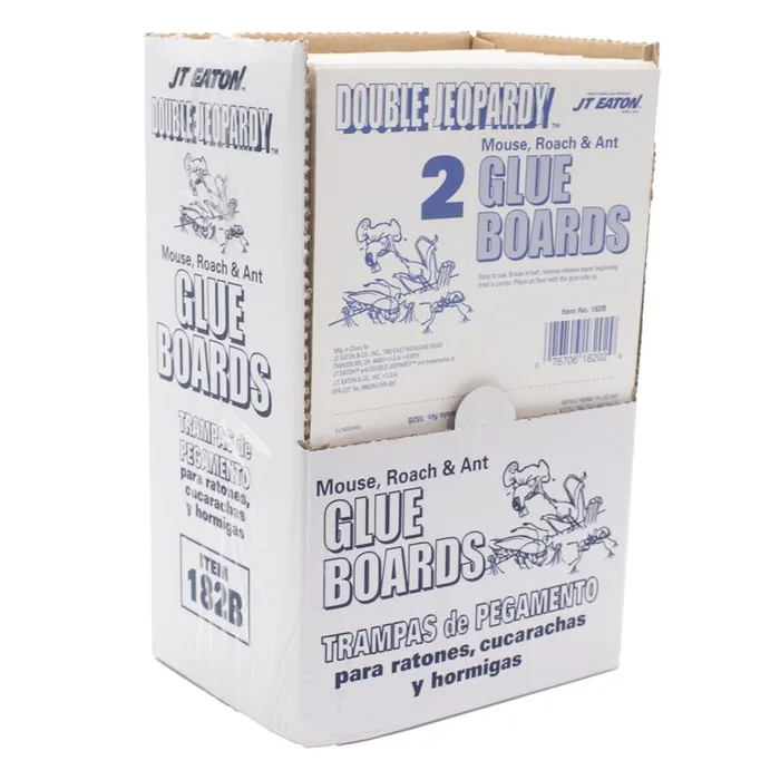 JT Eaton Double Jeopardy Small Glue Board Trap For Insects and Mice 2 pk (Pack of 72)