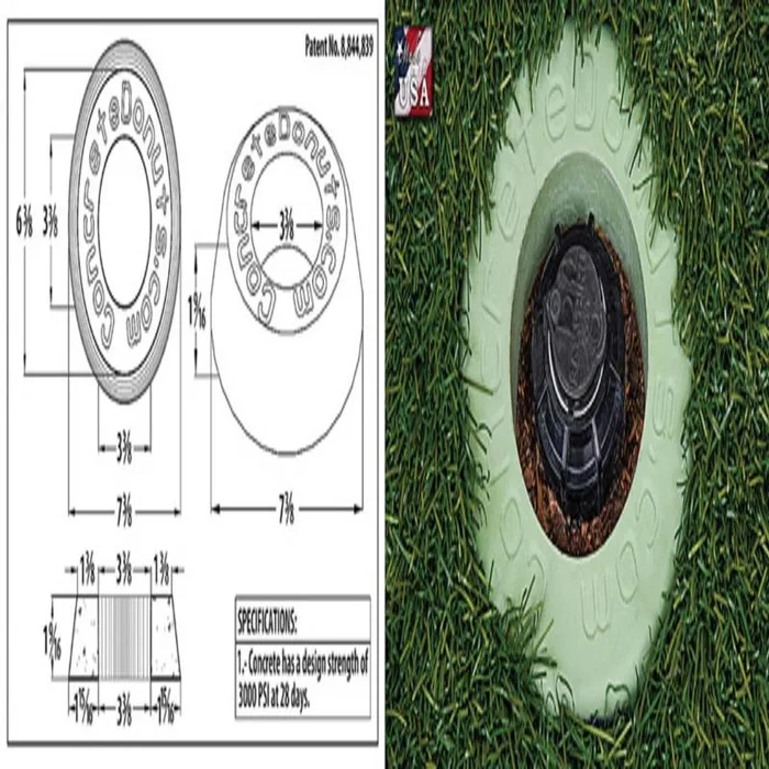 ConcreteDonuts.com 7.25 in. D X 9 in. L Spray Guard