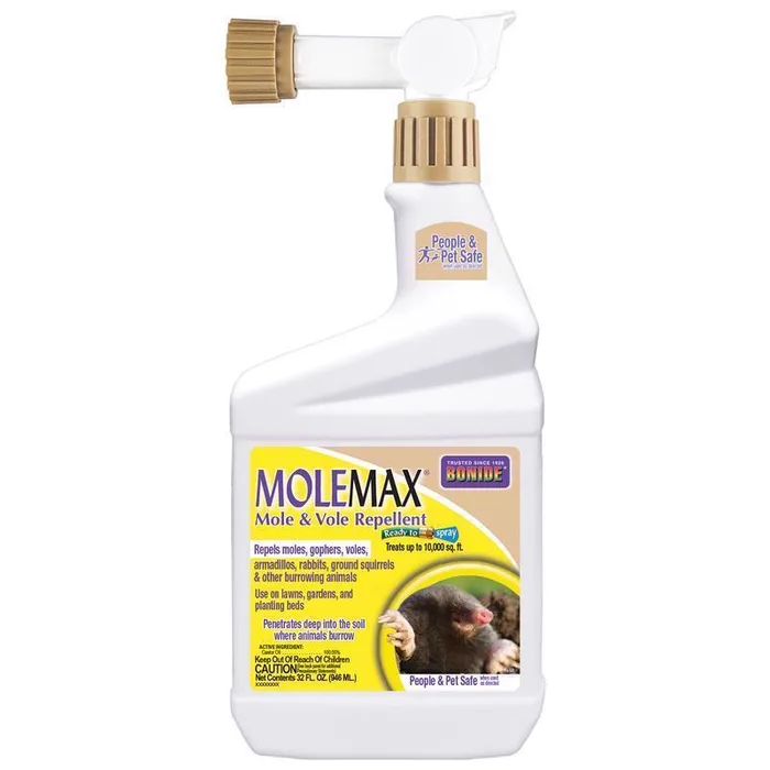 Bonide Molemax Animal Repellent Liquid For Moles and Voles 32 oz (Pack of 12)