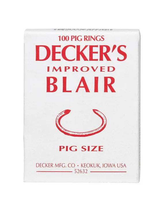Decker 12.5 Ga. Animal Ring For Pig 100 pk