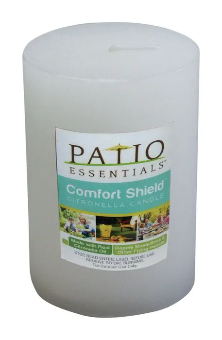 Patio Essentials Citronella Pillar Candle Candle For Mosquitoes/Other Flying Insects 8 oz (Pack of 16)