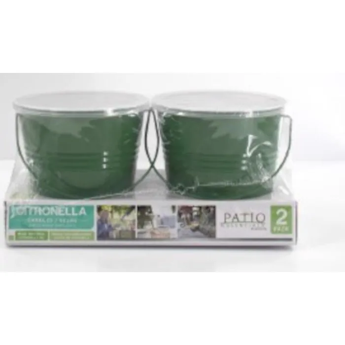 Patio Essentials Citronella Bucket Candle For Mosquitoes/Other Flying Insects 10 oz (Pack of 6)