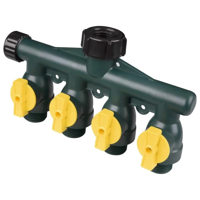 Melnor HiFlo 5/8 in. Plastic Threaded Male/Female 4-Way Shut-off Valve