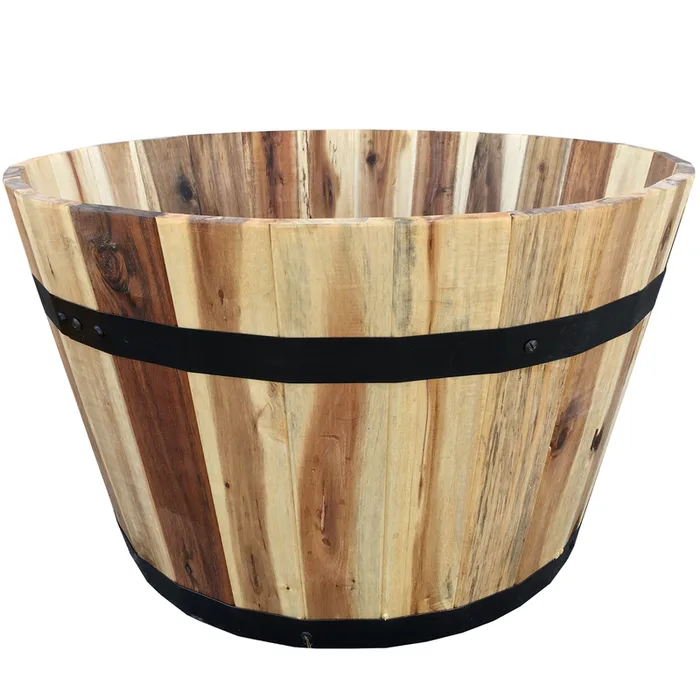 Real World Products 12 in. H X 21 in. W X 21 in. D Wood Traditional Planter Natural
