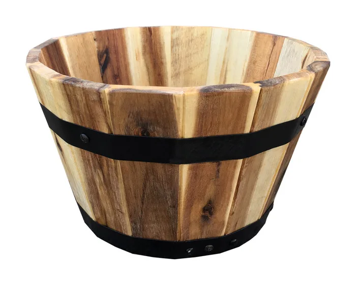 Real World Products 7 in. H X 11.5 in. W X 11.5 in. D Wood Traditional Planter Natural