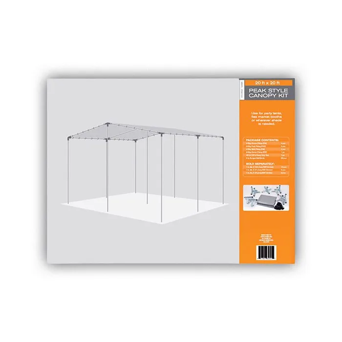 AHC 20 ft. W X 20 ft. L Heavy Duty Polyethylene Canopy Tarp Silver