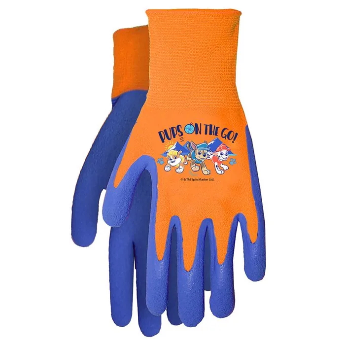 Midwest Quality Gloves Warner Bros Unisex Outdoor Garden Grip Gloves Blue/Orange Youth 1 pair (Pack of 6)