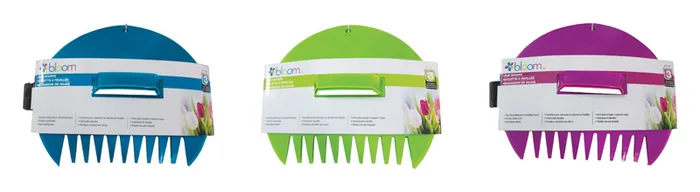 Bloom 12 in. 9 Tine Poly Leaf Scoop Poly Handle (Pack of 6)